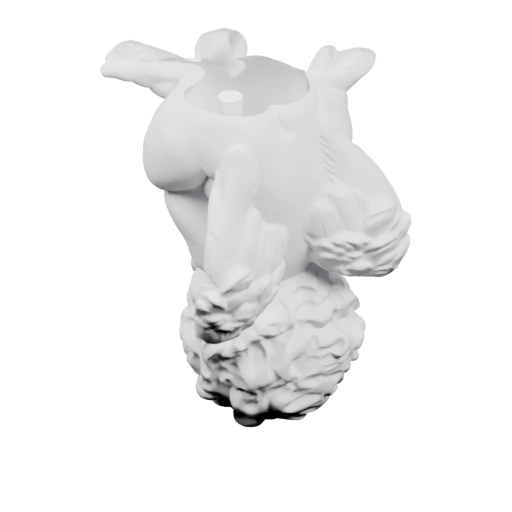 Скульптура с крыльями и ветвями