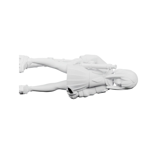 Лежащий персонаж в боевой позе