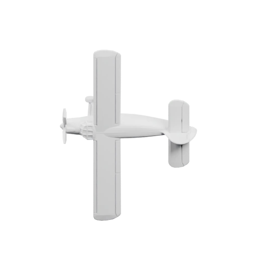 Биплан с двигателем и шасси