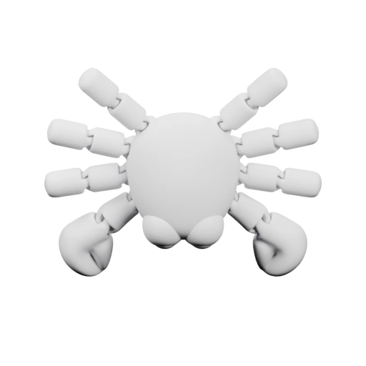 Милый краб с подвижными лапами