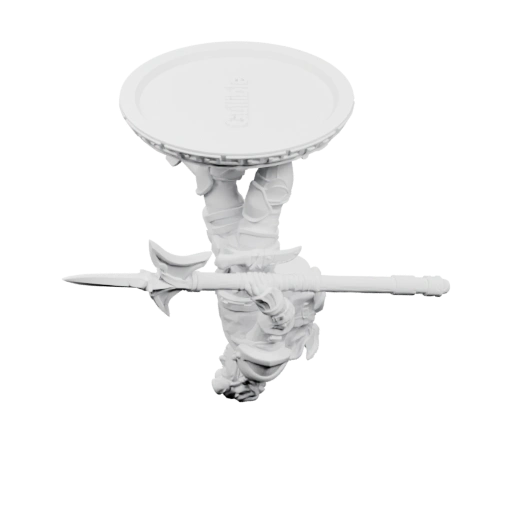 Статуя воина с оружием