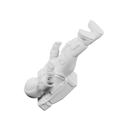 Статуя астронавта в космическом скафандре