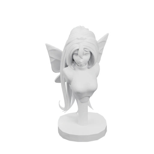 Существо с крыльями и длинными волосами