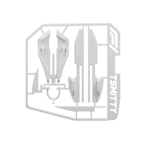 Сложная конструкция из пластиковых деталей