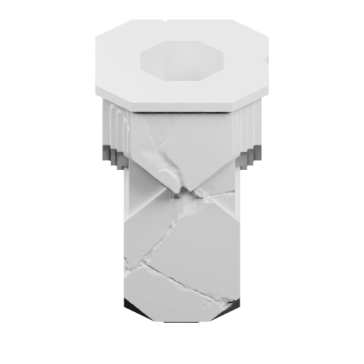 База с отверстием и трещинами