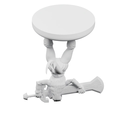 Барбарин с гитарой, поднимающийся на стол