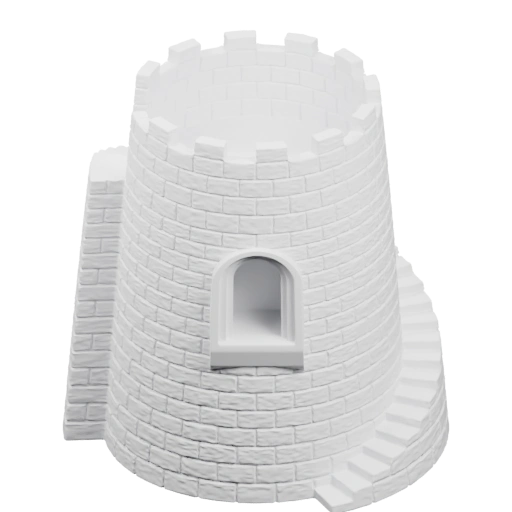 Круглая башня с арочным окном