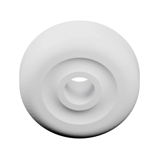 Круглый белый объект с концентрическими кольцами