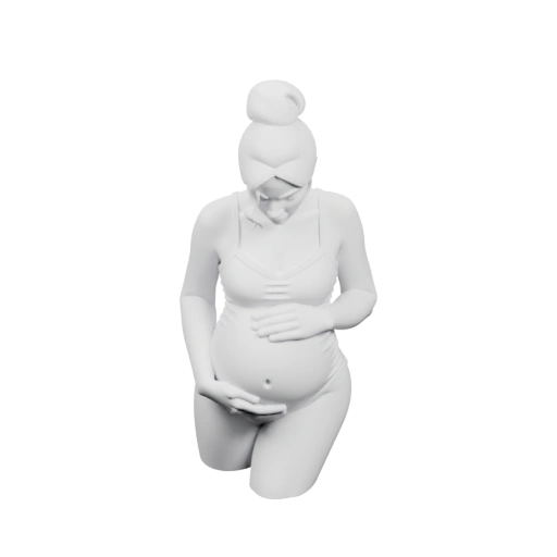 Женщина с округлым животом