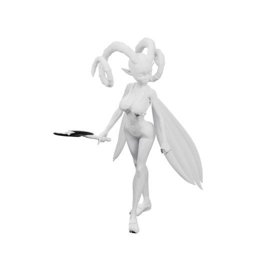 Фея с крыльями и оружием