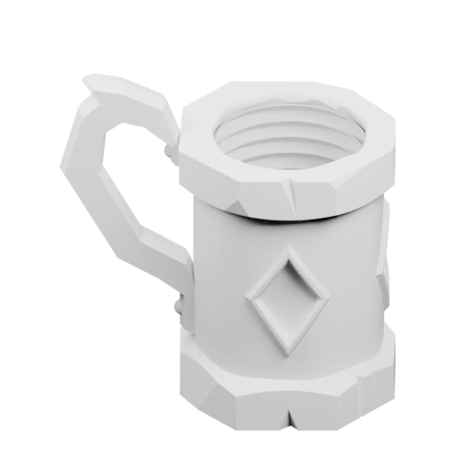 Кружка с ручкой и гранями