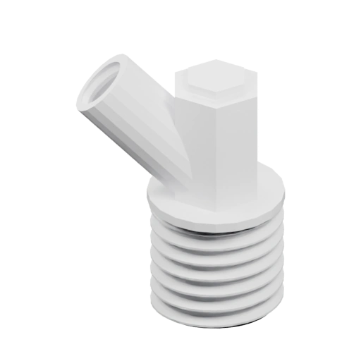 Болт с патрубком и резьбой