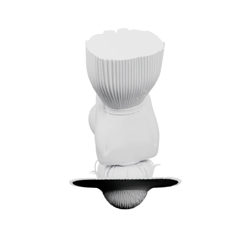 Высокий шляпный элемент с рельефом