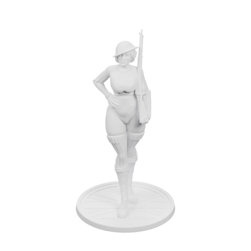 Девушка в шляпе с копьём