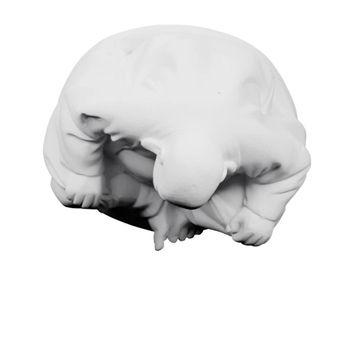 Скульптура в позе спокойствия