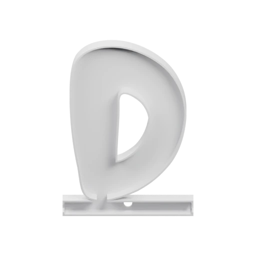 Буква D с отверстием