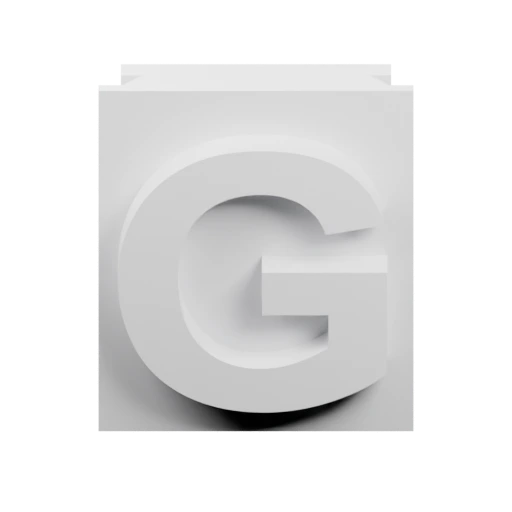 Стильная 3D модель буквы G
