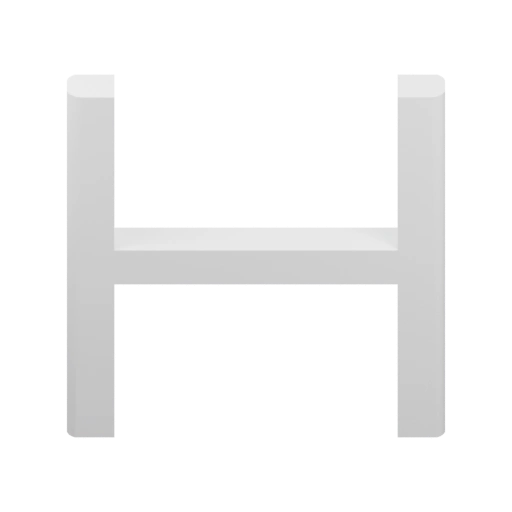 Символ H в 3D-формате