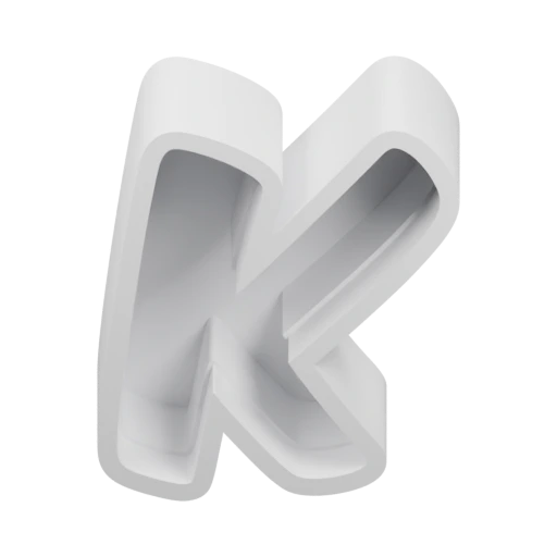 Стильная 3D форма буквы J