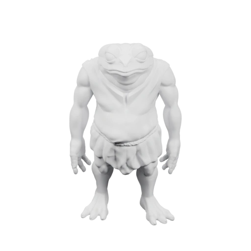 Монстр с человеческим телом и лягушачьей головой