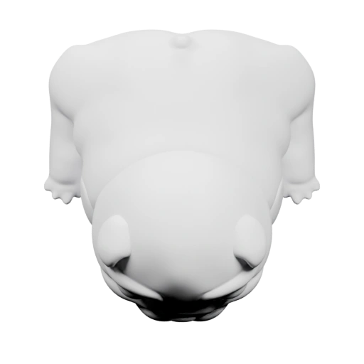 Сидящий бульдог с ушами и хвостом