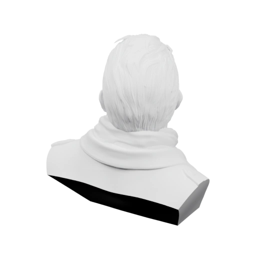 Бюст с характерной прической и воротником