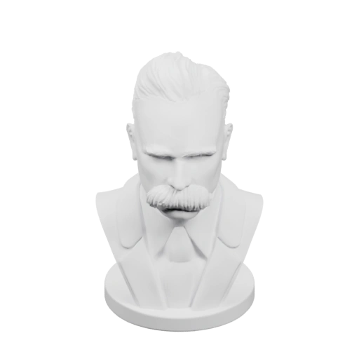 Бюст с усами и причесанной головой