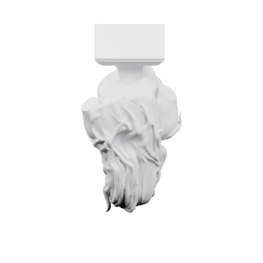 Бюст с развевающимися волосами