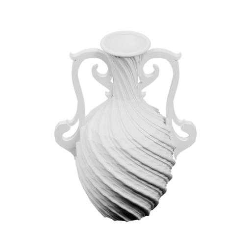 Круглая ваза с рельефным узором