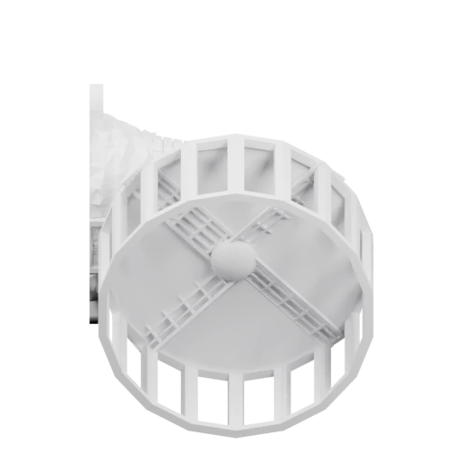 Квадратный вентилятор с радиальными лопастями