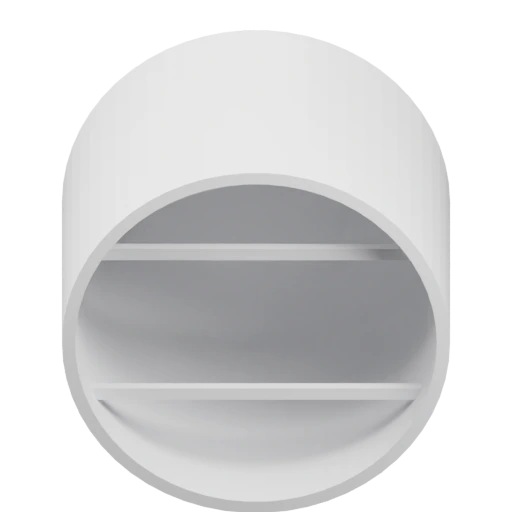 Круглое отверстие с ребрами