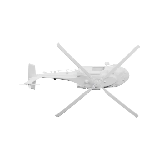 Вертолёт с пилотом в кабине