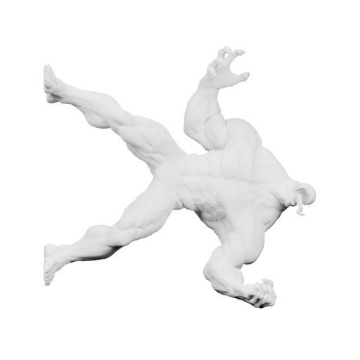 Мышечная фигура в динамичной позе