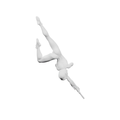 Девушка в позе стрелка