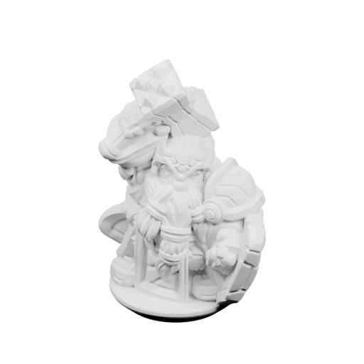 Воинственный гном с оружием