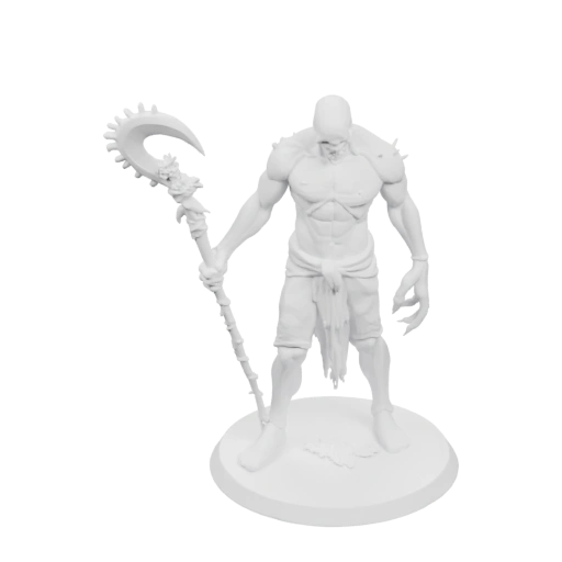 Мускулистый воин с копьём