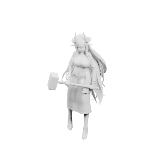 Воин в шляпе с оружием