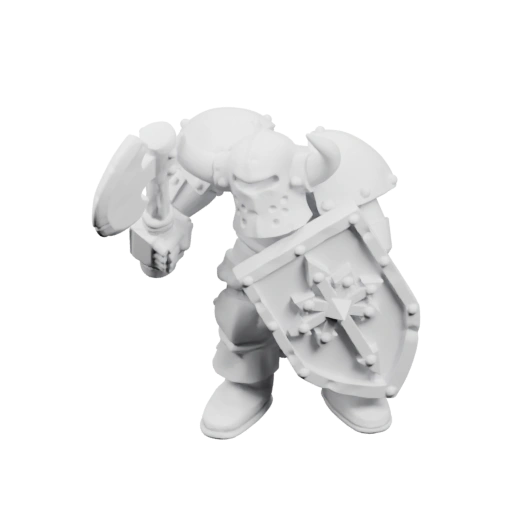 Воин в броне с щитом и мечом