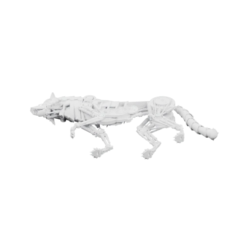 Механический волк в позе бега