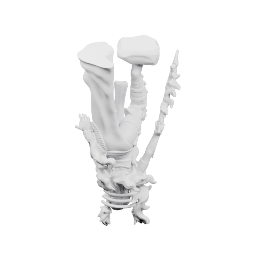 Фигура волшебника с молотом и факелом