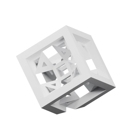 Статуя с геометрическими формами