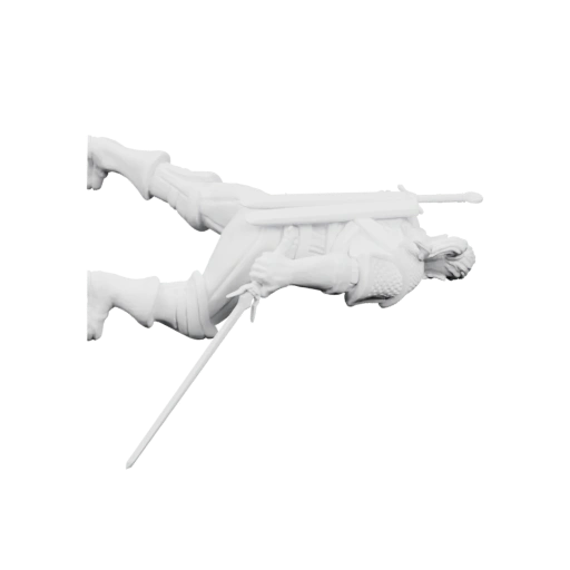 Воин в динамичной позе с мечом