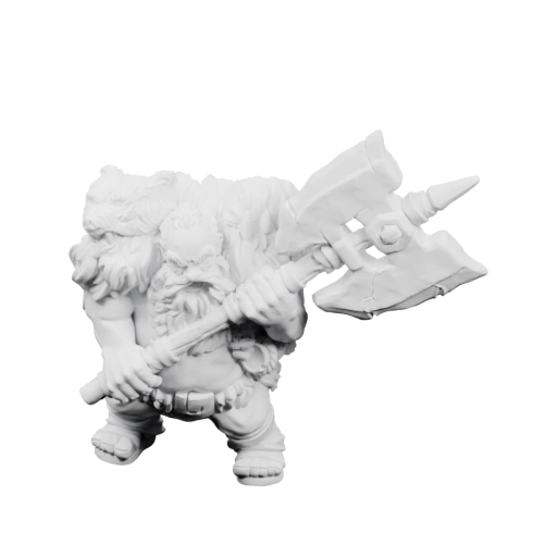 Сильный воин с молотом и бородой