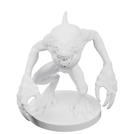 Монстр с острыми когтями и зубами