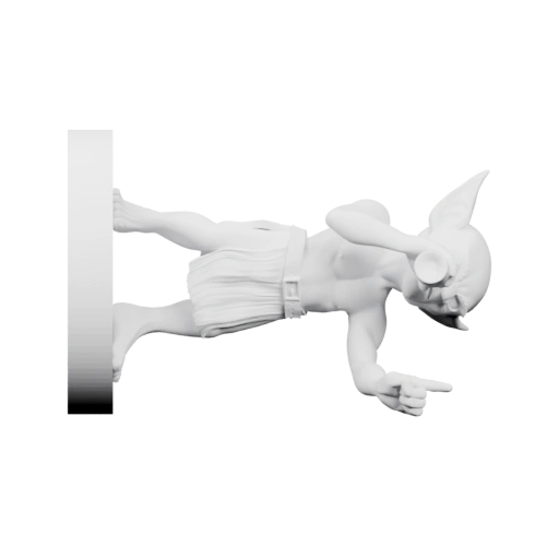 Гоблин в пьяном состоянии, лежит на стене