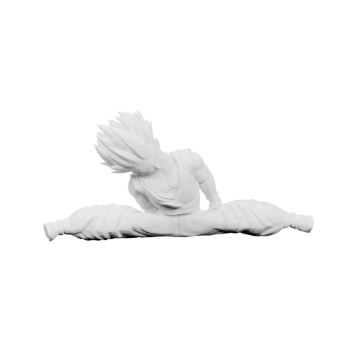 Персонаж в динамичной позе растяжки