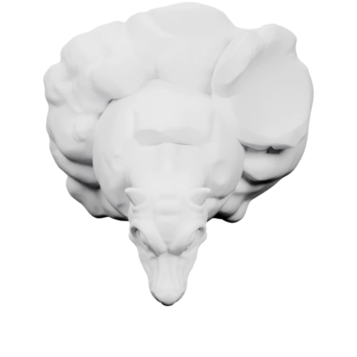 Голова дракона с рогами