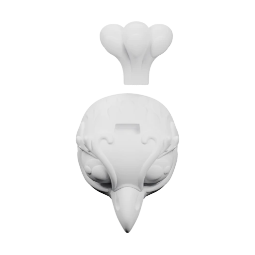 Голова с ушами и выступом