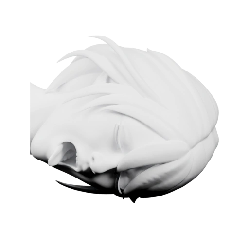 Спокойное лицо с уложенными волосами