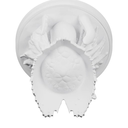 Скульптура с черепом и руками